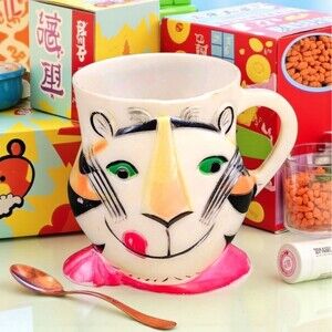 Vintage 1964 Kellogg’s Tony the Tiger Mug Frosted Flakes Ad Cup Retro Bright